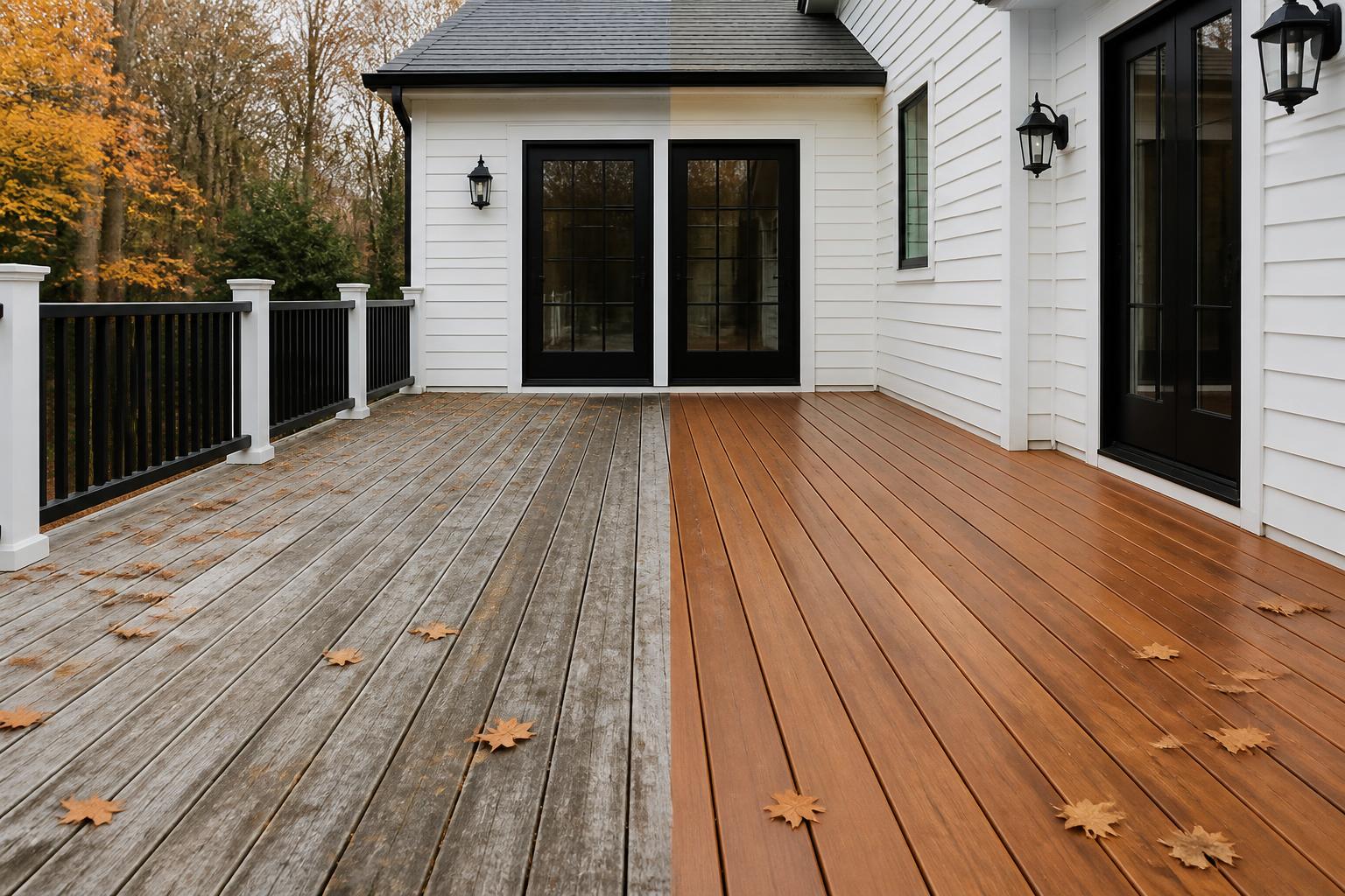 Deck Power Washing at a North Jersey home
